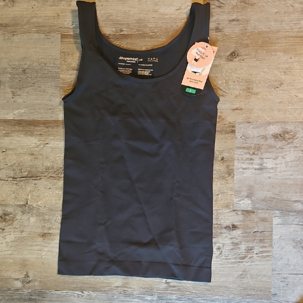 Shapermint Black Shapewear Tank Cami L NWT